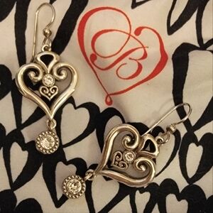 Elegant Silver Heart Earrings Brighton Hearts!